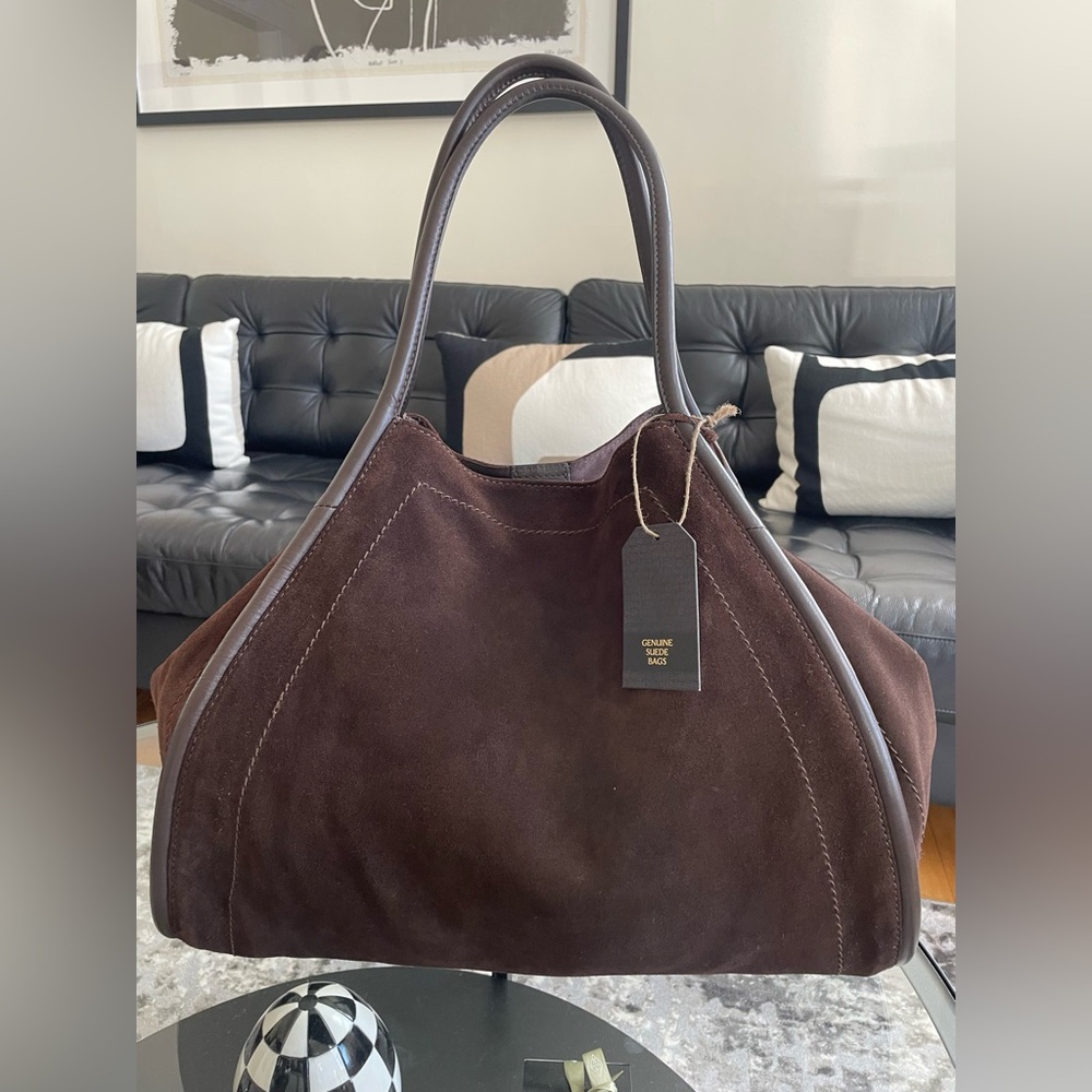 T.J.Maxx leather suede viral Brown Shoulder Bag